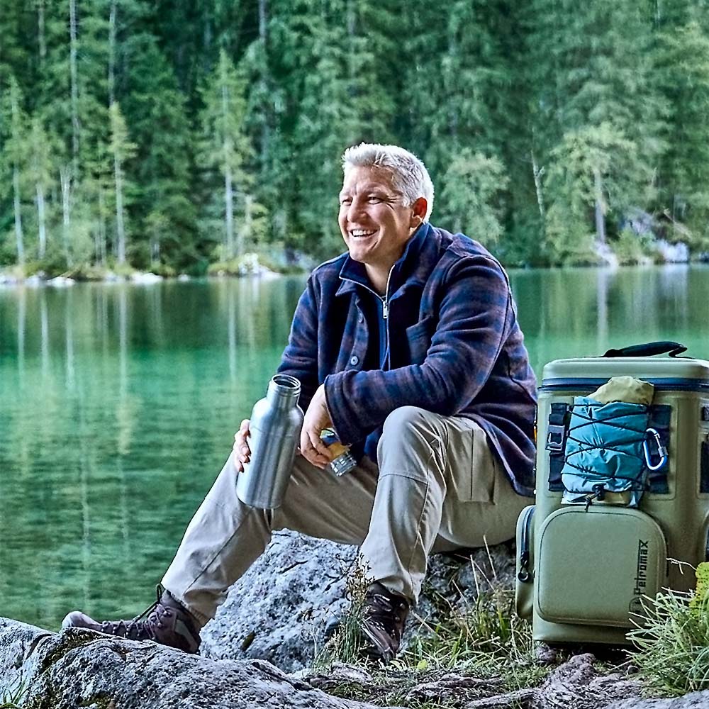 Isolierflasche 1 Liter Lasergravur Bastian und Felix