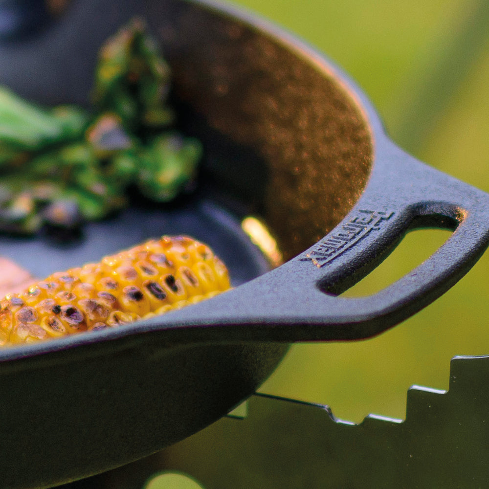 Feuerpfanne mit Stiel 2x Set