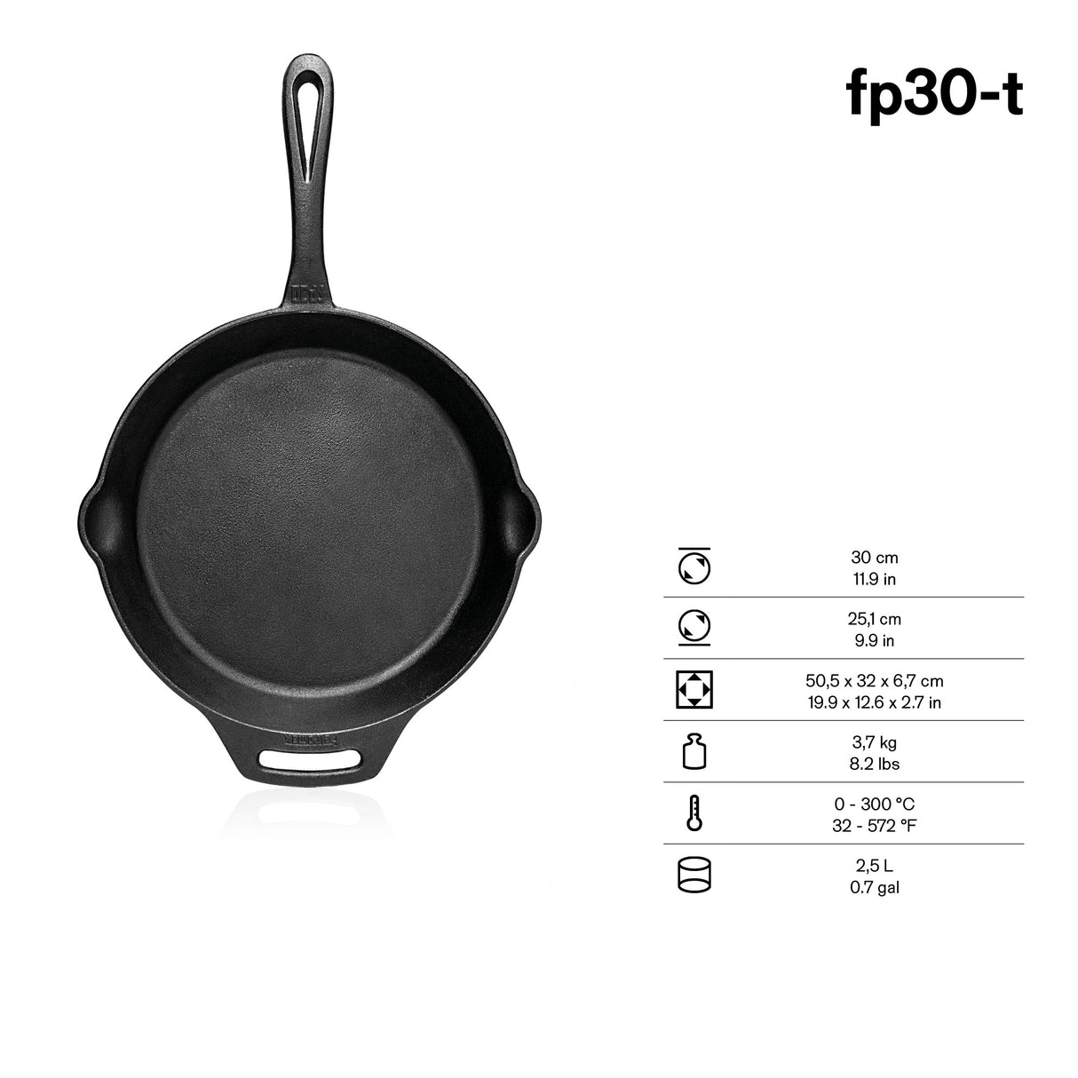 Feuerpfanne mit Stiel 20-40 cm