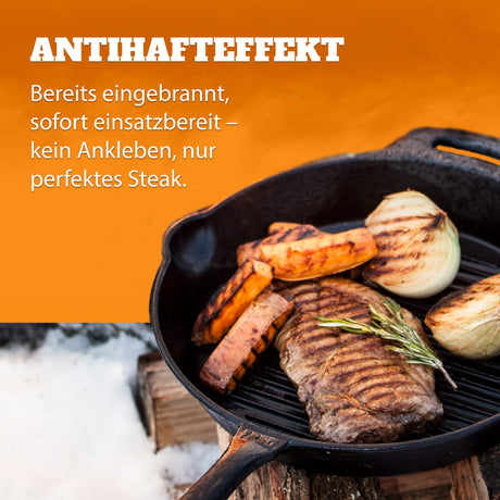 Grill-Feuerpfanne mit Stiel