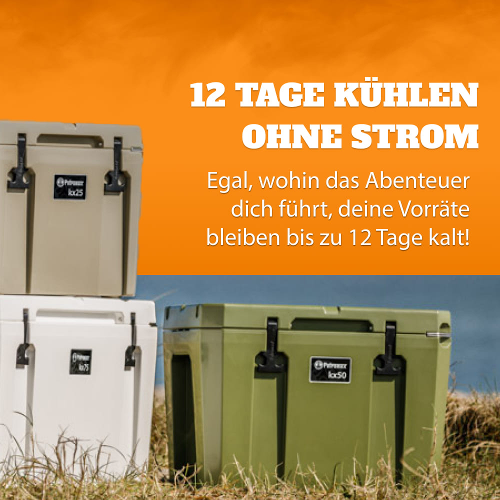 Kühlbox KX25 inkl. Sitzkissen, Korb & Trennbrett, oliv