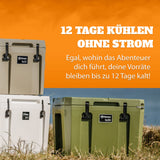 Kühlbox KX25 inkl. Sitzkissen, Korb & Trennbrett, oliv