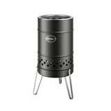 Feuertonne Pyron Black Edition + Grillplatte + Abdeckhaube