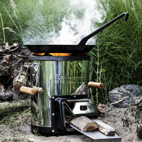 Raketenofen & Schmiedeeisenpfanne 24cm