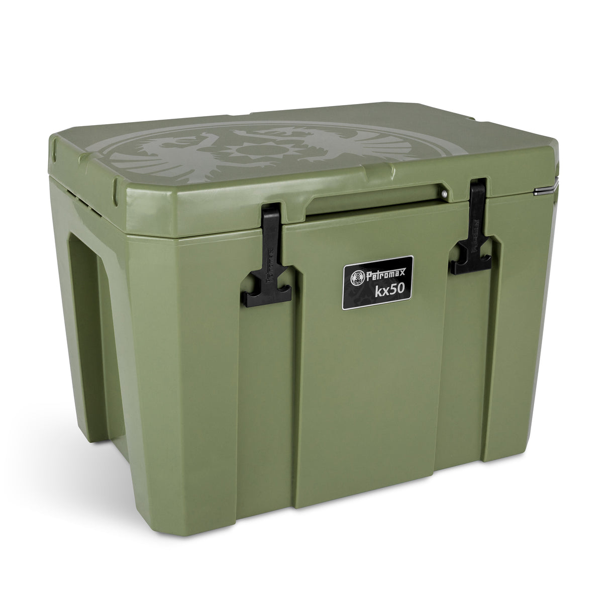 Kühlbox KX50 inkl. Sitzkissen, Korb & Trennbrett, olivcool